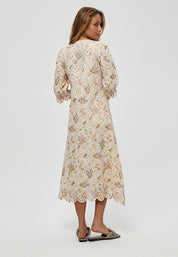 Peppercorn Evita kjole Kjoler 0023P Seedpearl Cream Print