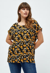Peppercorn Fanny Malucca bluse Curve T-Shirt 9000P Black Print
