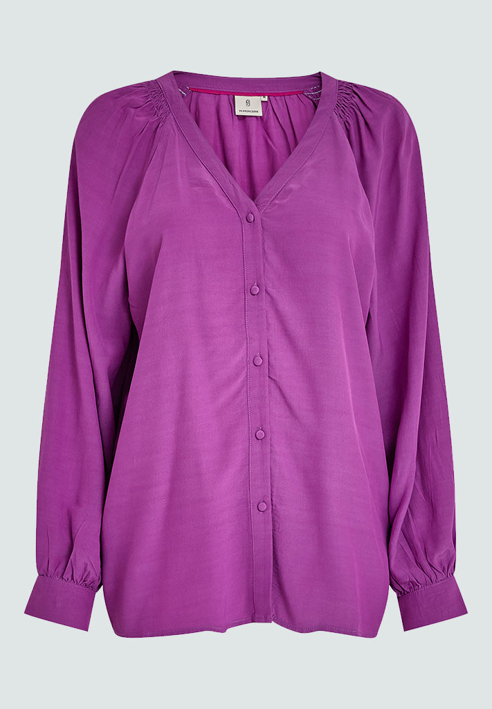 Peppercorn Omira Skjorte Skjorter 7024 Hollyhock Purple
