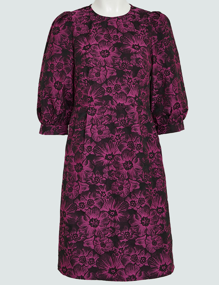 Peppercorn PCPerlana Jacquard Short Dress Kjoler 7024J Hollyhock Purple Jacquard