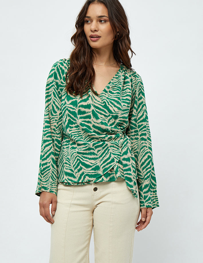 Desires DSAlberte Slå-om Bluse Bluser 6172 Simply Green