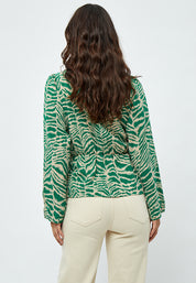 Desires Alberte Langærmet Slå-om Bluse Bluser 6172 Simply Green
