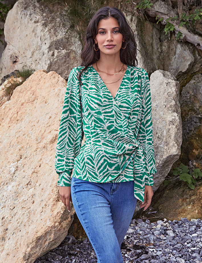 Desires DSAlberte Slå-om Bluse Bluser 6172 Simply Green