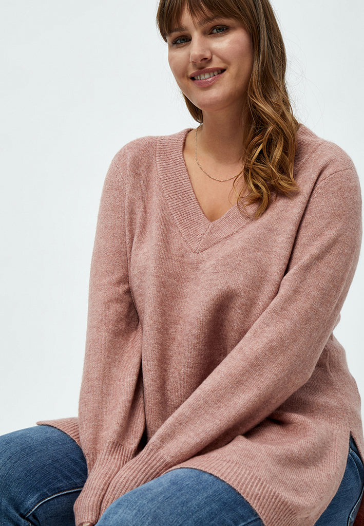 Peppercorn Aliah Pullover Curve Pullover 4458M Ash Rose Melange