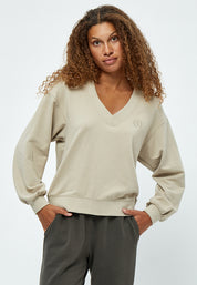 Beyond Now April V-hals Sweatshirt Sweatshirts 3041 Pure Cashmere