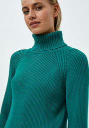 Minus Ava Strik Turtleneck Kjole Kjoler 481 Ocean Green