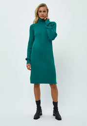 Minus Ava Strik Turtleneck Kjole Kjoler 481 Ocean Green