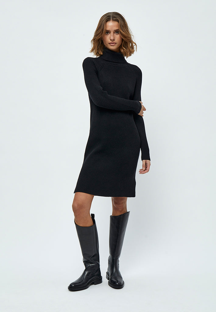 Minus Ava Strik Turtleneck Kjole Kjoler Sort