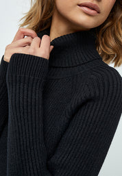 Minus Ava Strik Turtleneck Kjole Kjoler Sort