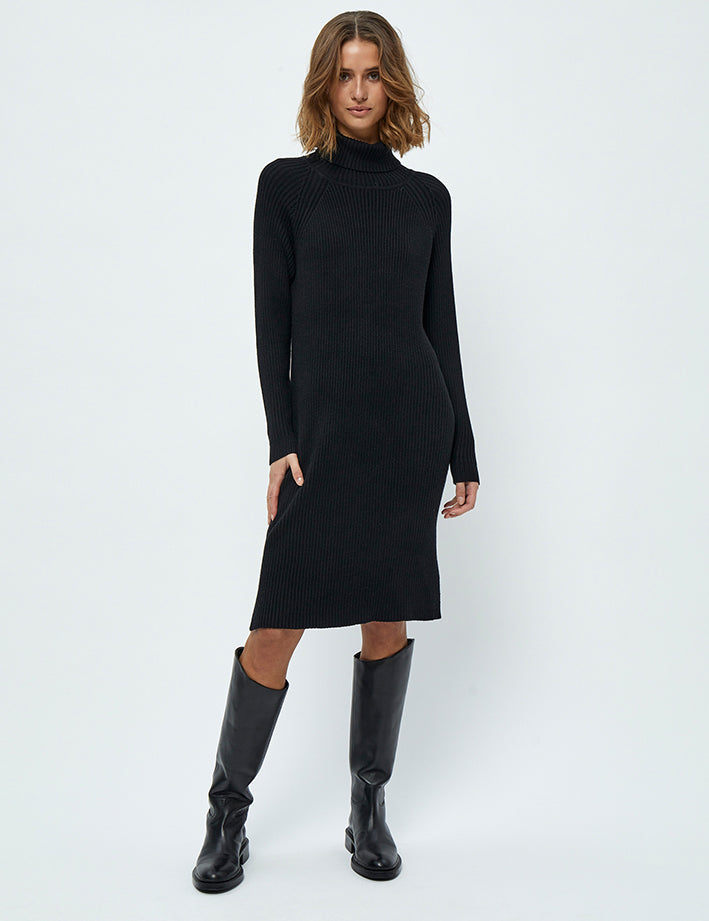 Minus Ava Strik Turtleneck Kjole Kjoler Sort