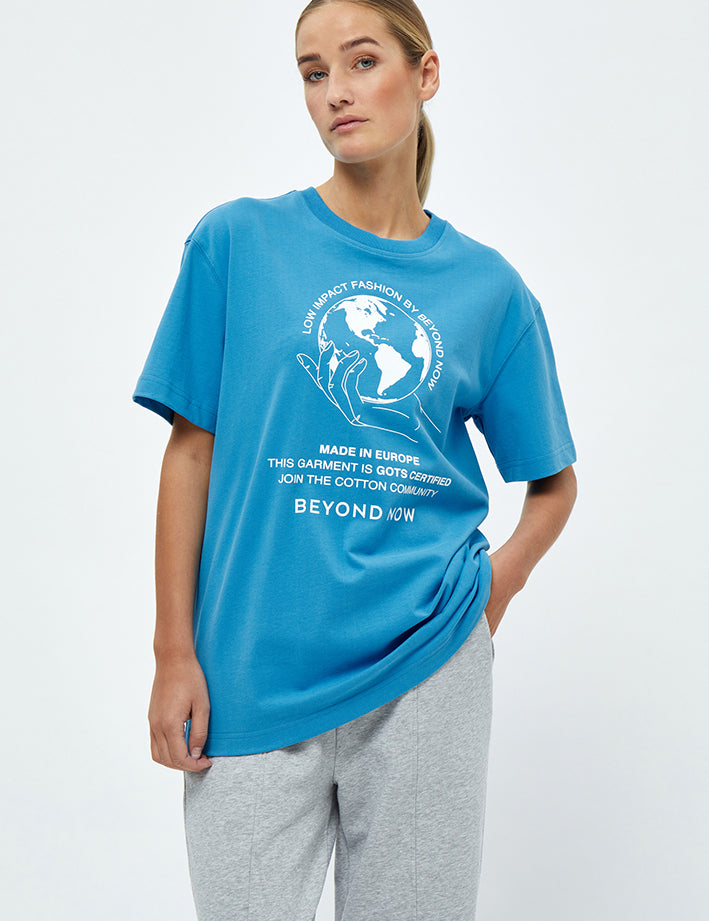 Beyond Now Beate t-shirt T-Shirt 5016 Ibiza Blue
