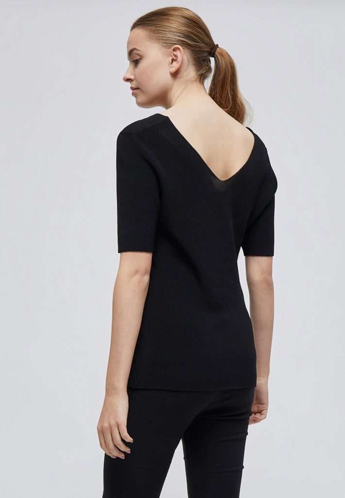 Minus Bex strik t-shirt Pullover Sort
