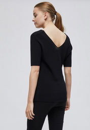 Minus Bex strik t-shirt Pullover Sort
