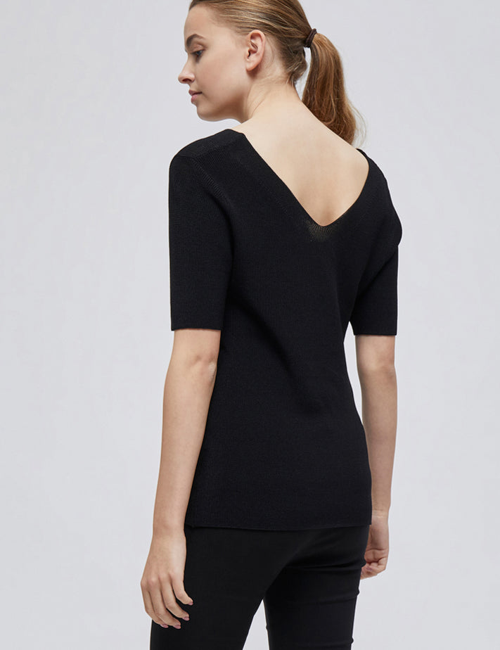 Minus Bex strik t-shirt Pullover Sort
