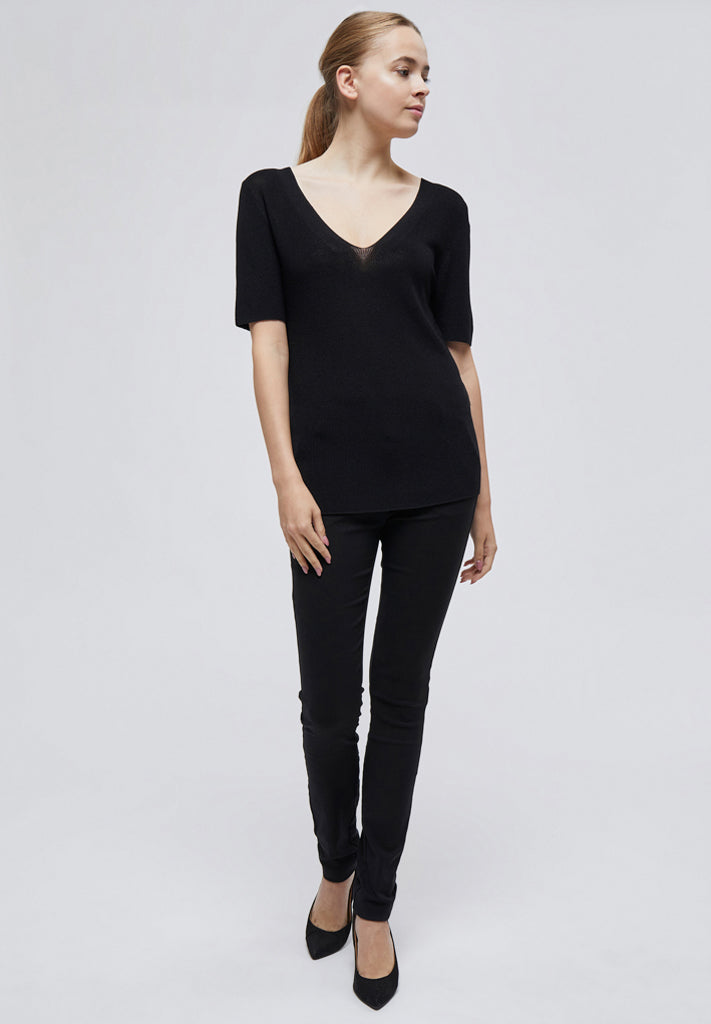 Minus Bex strik t-shirt Pullover Sort