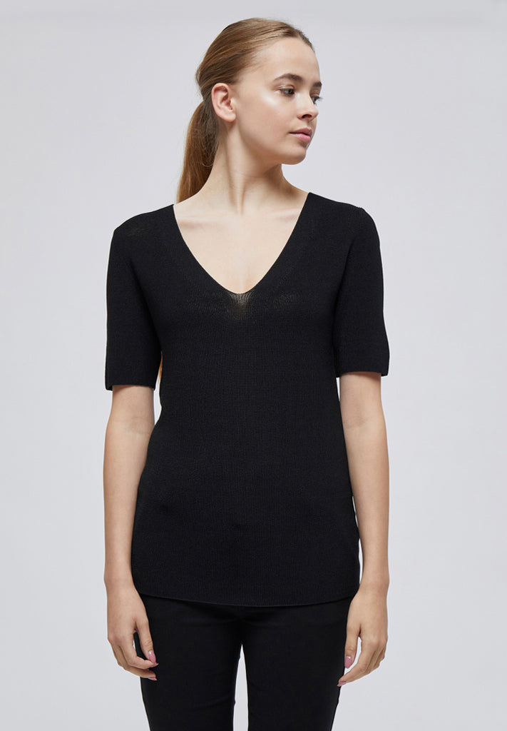 Minus Bex strik t-shirt Pullover Sort