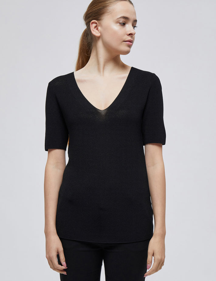 Minus Bex strik t-shirt Pullover Sort