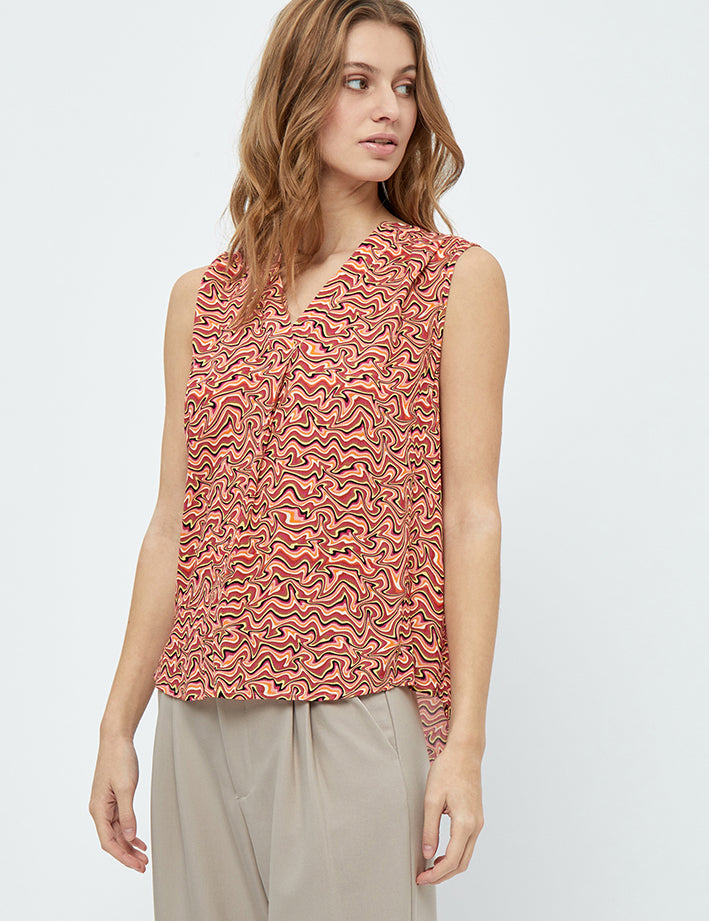 Desires Bia Bluse Bluser 0510P Melon Peach Print