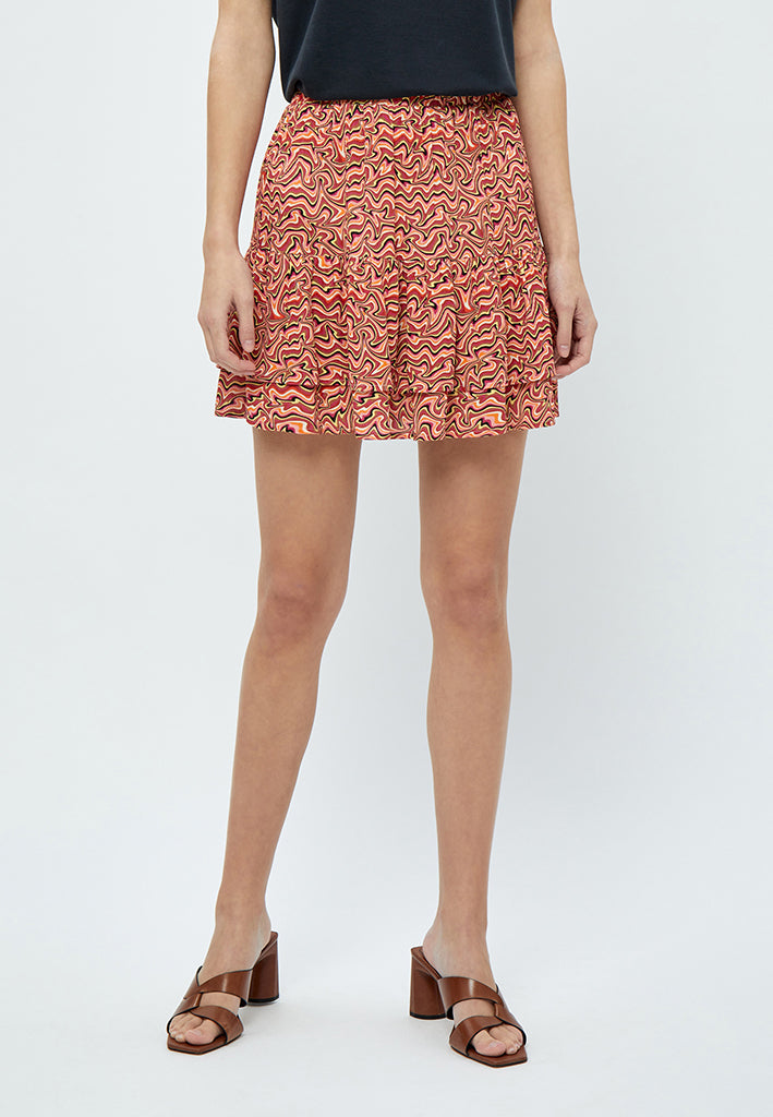 Desires Bia Nederdel Nederdele 0510P Melon Peach Print