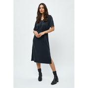 Minus Brinley Midi Kjole Kjoler 164 Black 2