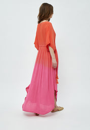 Desires Calista 2/4 Sleeve Midcalf Dress Kjoler 4120 HOT PINK