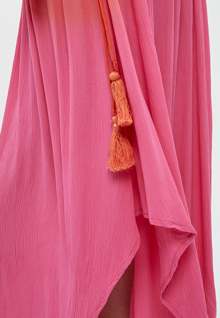 Desires Calista 2/4 Sleeve Midcalf Dress Kjoler 4120 HOT PINK