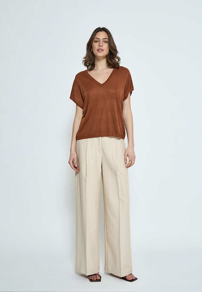 Minus Carlina T-Shirt T-Shirt 3000L Desert Sand Metal.