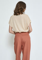 Minus Carlina T-Shirt T-Shirt 348MET Medal gold Metallic