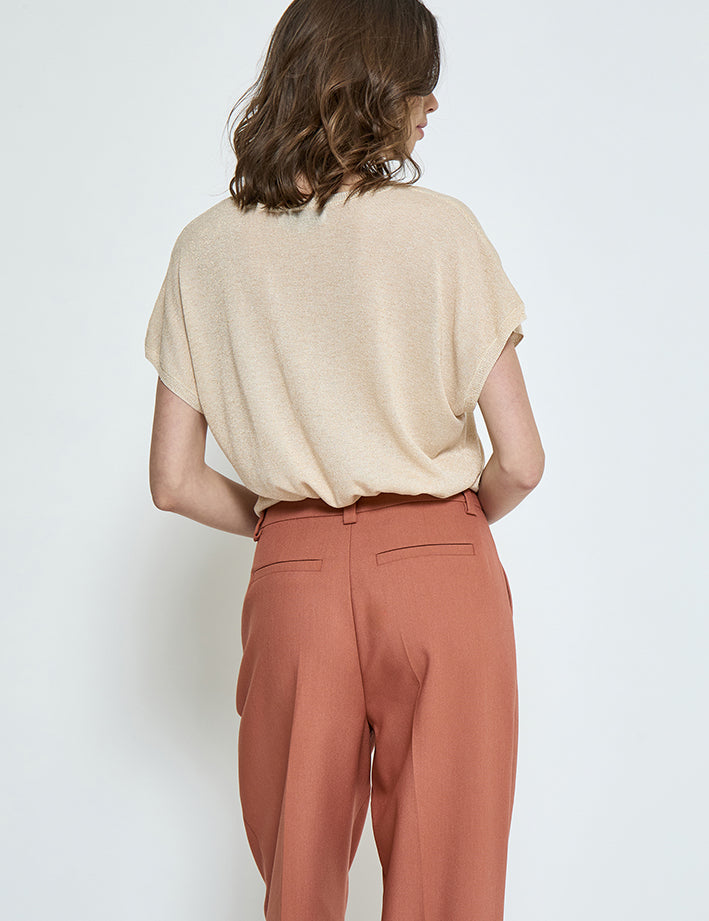 Minus Carlina T-Shirt T-Shirt 348MET Medal gold Metallic