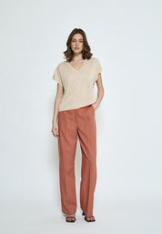 Minus Carlina T-Shirt T-Shirt 348MET Medal gold Metallic
