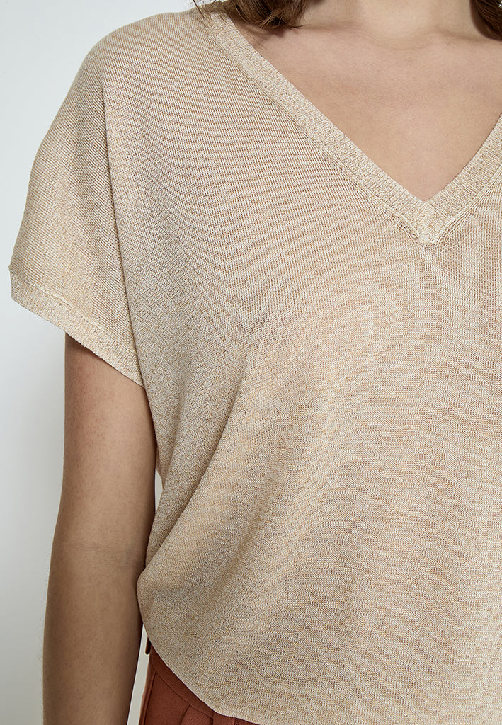 Minus Carlina T-Shirt T-Shirt 348MET Medal gold Metallic