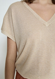 Minus Carlina T-Shirt T-Shirt 348MET Medal gold Metallic