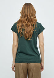 Minus MSCarlina Strik T-Shirt T-Shirt 4112MET Jungle Green Met.