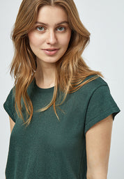 Minus MSCarlina Strik T-Shirt T-Shirt 4112MET Jungle Green Met.