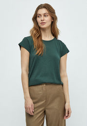 Minus MSCarlina Strik T-Shirt T-Shirt 4112MET Jungle Green Met.