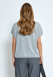Minus Carlina T-Shirt T-Shirt 112MET Light Grey Metal.