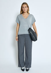 Minus Carlina T-Shirt T-Shirt 112MET Light Grey Metal.
