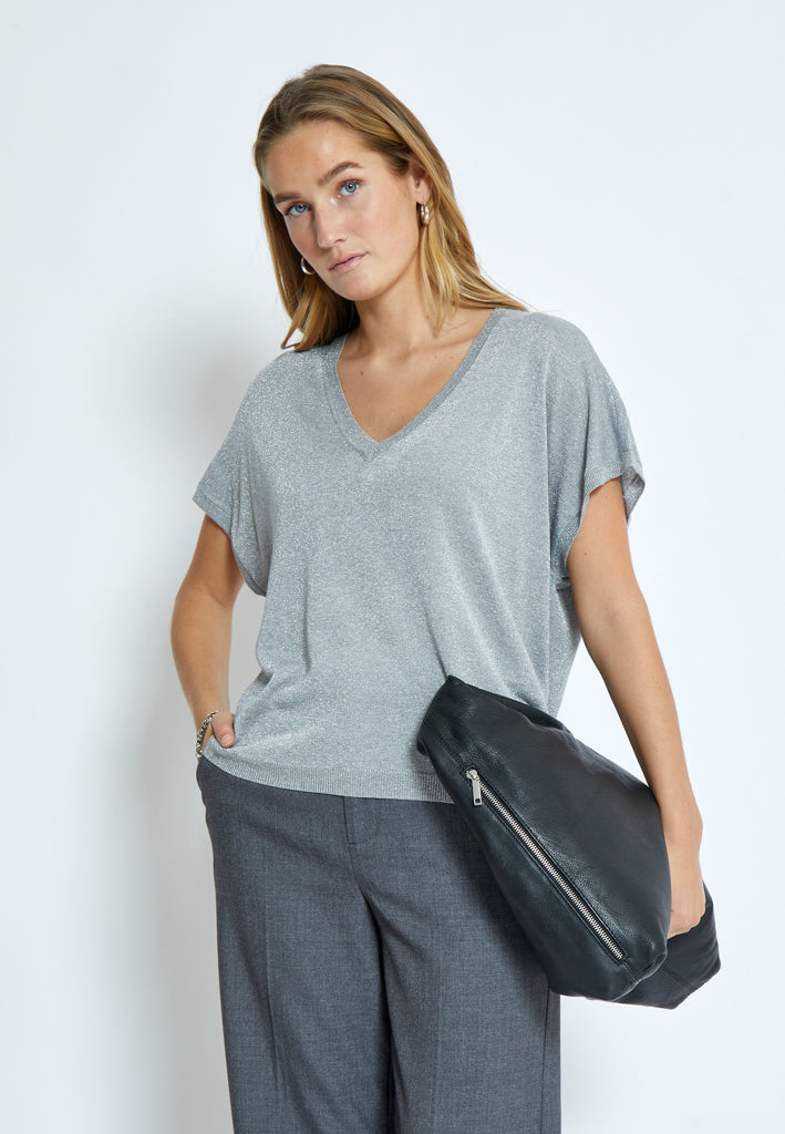 Minus Carlina T-Shirt T-Shirt 112MET Light Grey Metal.