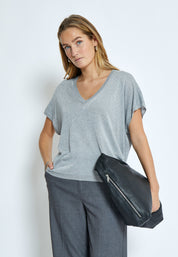 Minus Carlina T-Shirt T-Shirt 112MET Light Grey Metal.
