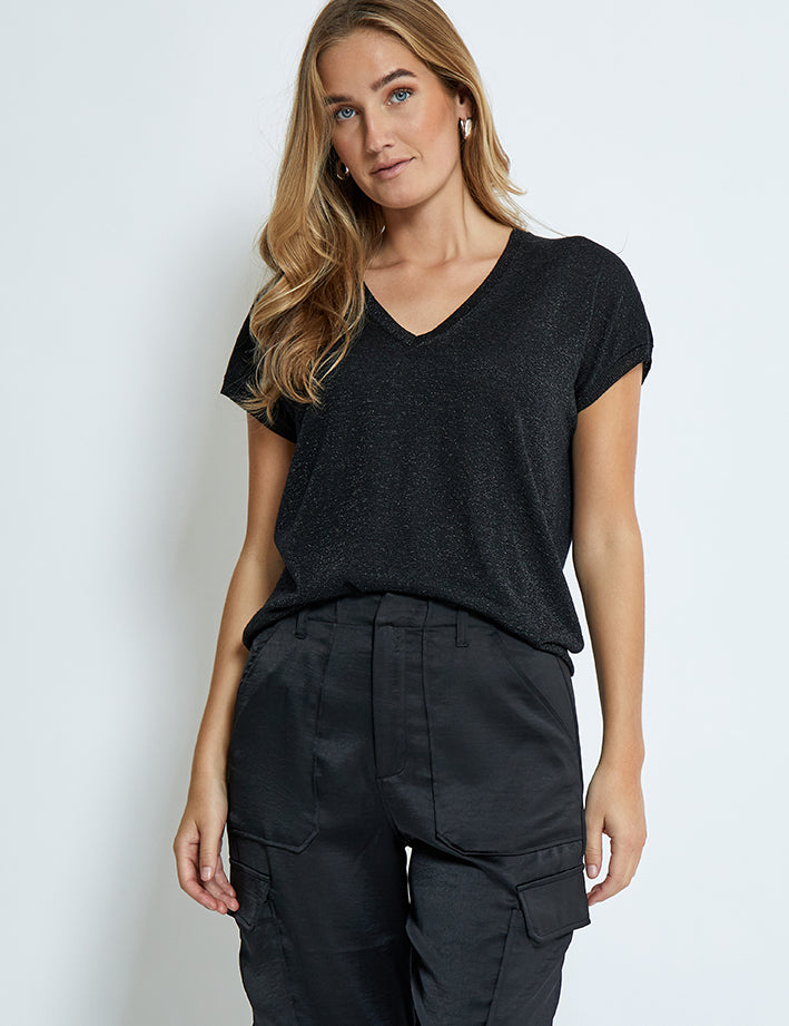 Minus Carlina T-Shirt T-Shirt 356 Black Metallic