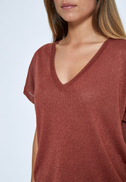 Minus Carlina T-Shirt T-Shirt 4800MET Smoked Paprika Met.