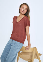 Minus Carlina T-Shirt T-Shirt 4800MET Smoked Paprika Met.