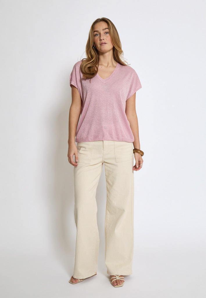 Minus Carlina T-Shirt T-Shirt 6029MET Orchid Pink Met.