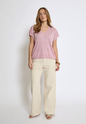 Minus Carlina T-Shirt T-Shirt 6029MET Orchid Pink Met.