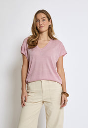 Minus Carlina T-Shirt T-Shirt 6029MET Orchid Pink Met.