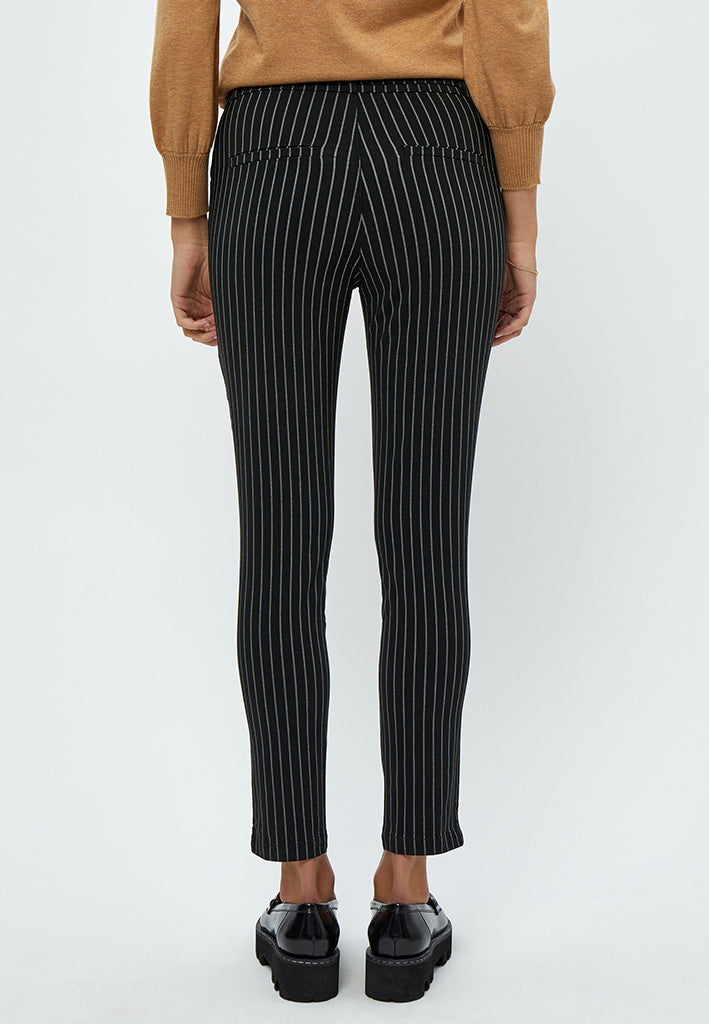 Minus Carma Stribet 7/8 Bukser Bukser 9468 Grey Pinstripe