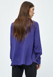 Minus Caty Silke Skjorte Skjorter 518 Dress Blues
