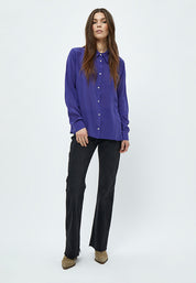 Minus Caty Silke Skjorte Skjorter 518 Dress Blues