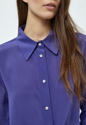 Minus Caty Silke Skjorte Skjorter 518 Dress Blues