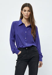Minus Caty Silke Skjorte Skjorter 518 Dress Blues